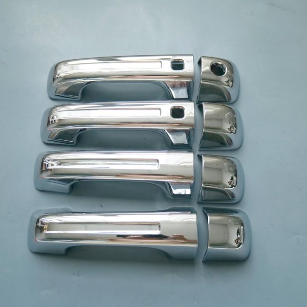 ZiWen Chrome Door Handle Cover Trim for Dodge Ram 1500 2019 2020 2021 2022 2023 (with 2 Keyless Holes, Chrome)
