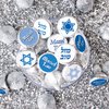 Blue Bar Mitzvah Mazel Tov Candy Favor Labels - 180 Stickers