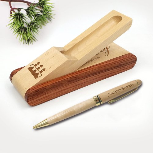 Personalized Pens Ballpoint Custom Birthday Engraved Pens Gifts for Men Women Him Husband Dad Grandad Grandchild Nanny Daughter Granddaughter ECO-Friendly Wooden Engraved Pen Gadgets Gift(Birthday)