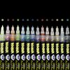 PINTAR | 14 Pack | Glitter Acrylic Paint Markers Extra Fine | Leather, Shoes, Rock Painting, Wood, Glass | Glitter Paint Pens Pack of 14, 0.7mm