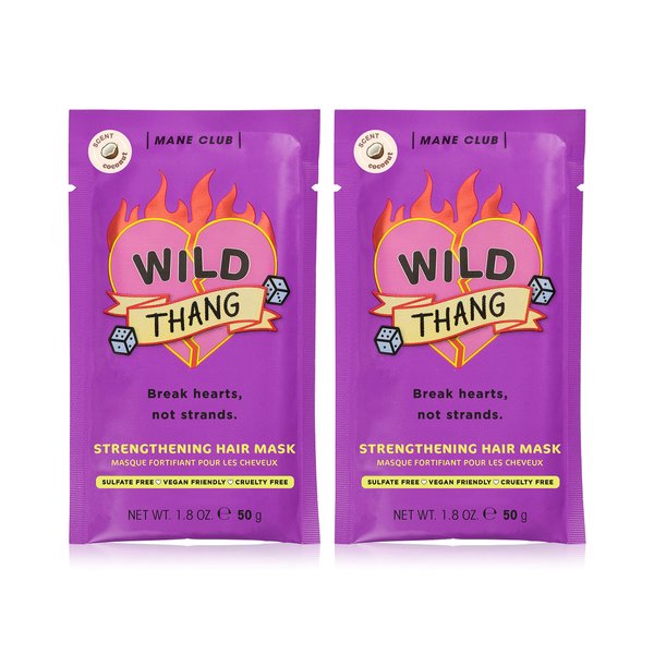 MANE CLUB Wild Thang Deep Conditioner, cruelty free, vegan, no sulfates or parabens — Pack of 2