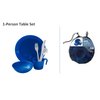 1-Person Camping Dish Table Set, Washable/Reusable Polypropylene Dinnerware Set for Camping and Outdoor Dining by Caddis Sports