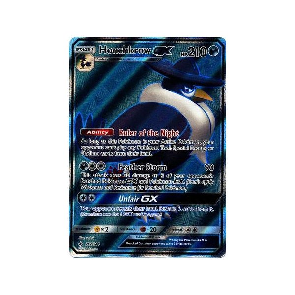Honchkrow GX - 202/214 - Full Art Ultra Rare - Unbroken Bonds