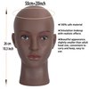 simnient Bald Mannequin Head for Wigs Making Styling Makeup Training Head Wig Head Professional Cosmetology Display Hat Helmet Glasses Display Head Model with Free Clamp Stand