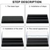 KKU Display Case for Minifigure Action Figures Blocks, Acrylic Minifigure Display Case Box Storage with 3 Movable Steps Gift for Kids Adults (Black, 1 Pack)