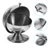 Stainless Steel Sugar Bowl with Roll Top Lid Kitchen Condiment Jar Airtight Sugar Canister for Countertop Exquisite Design Easy to Clean and Use for Home and Coffee Shops