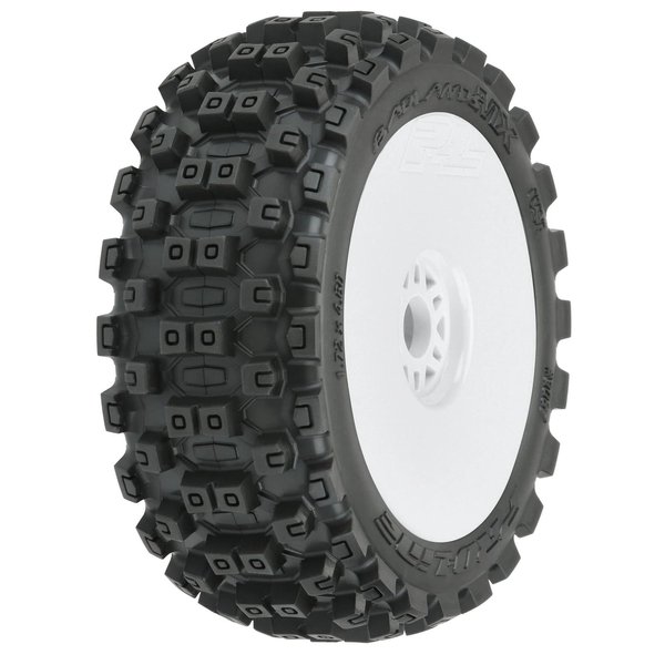 Pro-line Racing 1/8 Badlands MX M2 Front/Rear Buggy Tires Mounted 17mm White (2), PRO906731