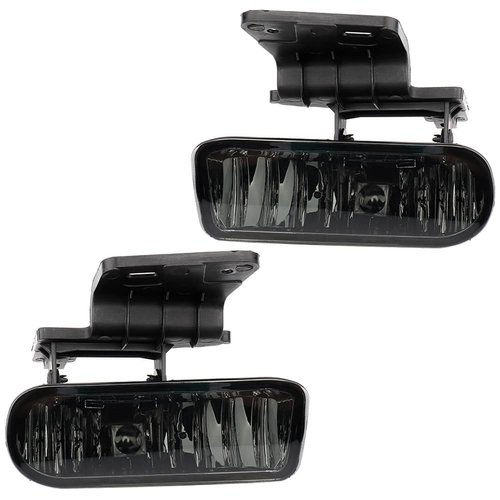 MAYASAF Smoked Lens Fog Light Pair of Bumper Fog Lamp Assembly Compatible for 1999-2002 Silverado 1500/2500/3500, 2000-2006 Suburban Tahoe Exclude Z71