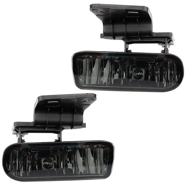 MAYASAF Smoked Lens Fog Light Pair of Bumper Fog Lamp Assembly Compatible for 1999-2002 Silverado 1500/2500/3500, 2000-2006 Suburban Tahoe Exclude Z71