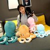 XIYUAN Stuffed Octopus Plush Toy Octopus Plush Doll Cute Big Eyes Octopus Stuffed Animals Soft Stuffed Marine Animals Plush Pillow for Kids Gift Small11.8inch (Yellow)