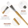 CONDA Paint Brushes Set of 24 Different Shapes Professional Painting Brushes for Oil, Acrylic Canvas and Watercolor Painting (White)