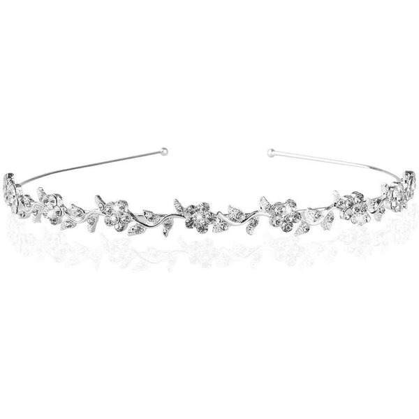 Bridal Headband Bridal Headpieces for Wedding Crystal Headband Stylish Rhinestones Princess Crown Flower Leaf Tiara Headband Wedding Tiaras for Bride Prom Headband for Women Girl Adult Kids1