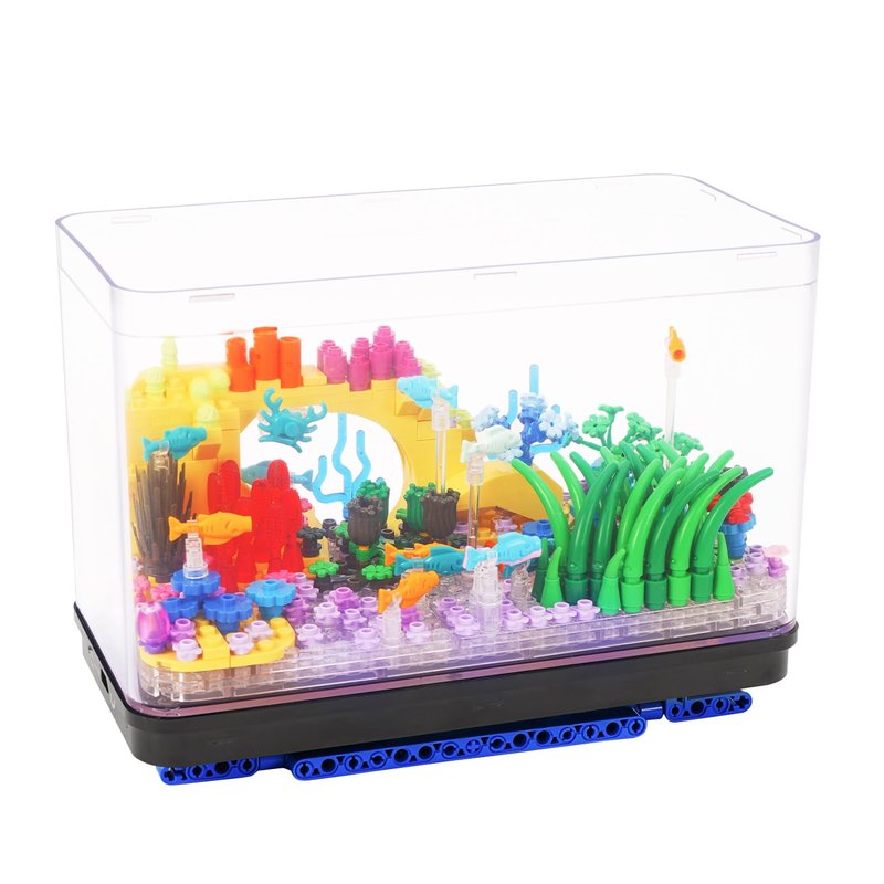 Geniteen Fish Tank Building Block Set, Collectible Ocean Exploration ...