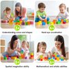 Hisine Magnetic Blocks, 48 PCS 1.22 inch Magnetic Building Blocks for Toddlers 3 4 5 6 7 8 Years Old Boys Girls Magnetic Cube Toys for Sensory STEM Education Preschool Gifts for Kids Ages 3-8