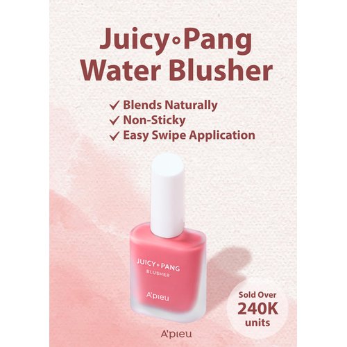 A'PIEU JUICY-PANG WATER BLUSHER (PK01 - I'm Strawberry) Korean Liquid Blush For Cheeks K Beauty Makeup