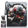 Card Binder 4 Pocket Fits 400 Cards with 50 Removable Sleevesves, Trading Card Binder Sports Card Binder Basketball Card Binder Baseball Card Binder Trading Card Albums (Football-B)