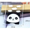 100PCS Panda Pattern Clear Cellophane Bags with 4" Twist Ties Sweet Cookie Candy Party Gift Wrapping Packaging Bags