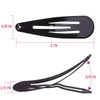 LLTGMV 2 Inch Hair Barrettes for Women, Metal Snap Hair Clips Accessories, Barrettes for Thin Hair - 20 Pack Black
