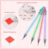 Tatuo 4 Pcs Rhinestone Picker Dotting Pen,Nail Dot Paint Pen Tool Crystals Wax Pencil Pen for Rhinestone Gems Dual Ended Rhinestone Picker with 4 Case Manicure Nail Art DIY (Blue, Green, Pink, Purple)