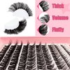 Fluffy Lash Clusters Kit 120pcs DIY Lash Extension Kit, Wispy Lash Clusters Kit Natural 8-16mm D Curl Eyelashes Extension Kit with Lash Bond and Seal and Lash Tweezers.(120P-T19-Kit)