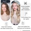 Hetto Blonde Weft Extensions Human Hair 22 Inch 100g Sew in Weft Hair Extensions Human Hair Blonde Brazilian Weft Human Hair Weft Weave Hair Extensions #18/613 Ash Blonde Highlight Bleach Blonde