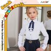 SUOSDEY 2 Pack Kids Leather Belts for Girls Solid Colors Skinny Belt for Teen Girls with Double O-Ring Buckles