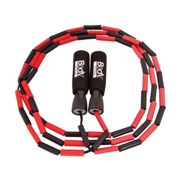 BodySport ZZR184 Beaded Jump Rope - Expand Your Workout Routine - Foam Handles for Firm Grip - 9 Ft. Rope