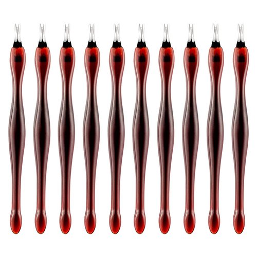 40pcs Dead Skin Trimmer Cuticle Remover Daily Life Accessories Cuticle Peeler Scrapers V- Shaped Fork Manicure Stainless Spatula Pedicure Cuticle Pusher Dead Skin Shovel Nail