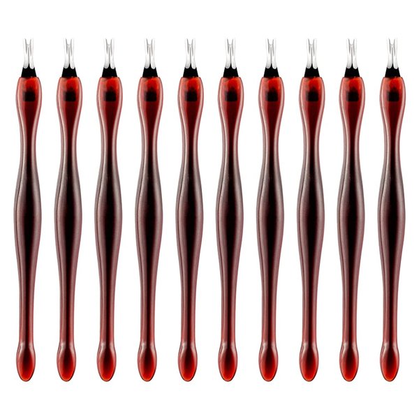 40pcs Dead Skin Trimmer Cuticle Remover Daily Life Accessories Cuticle Peeler Scrapers V- Shaped Fork Manicure Stainless Spatula Pedicure Cuticle Pusher Dead Skin Shovel Nail