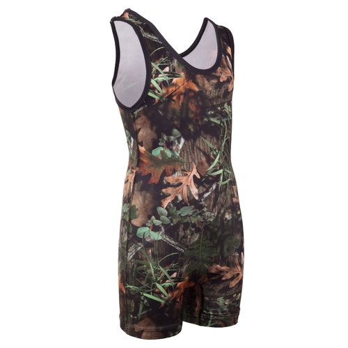 KO Sports Gear - Unisex Wrestling Singlet (Woods Camo, Youth Small)