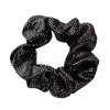 OTYOU 6 Pack Shiny Polka Dots Metallic Hair Scrunchies Rich Tones Scrunchy Bobbles Elastic Hair Ties Hair Accessories for Performance,Dance,Cheer,Party Favors (Black)