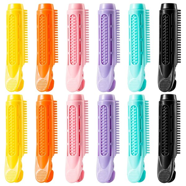 Yopyame 12PCS Hair Root Fluffy Clip Natural Fluffy Hairpin No Heat Curling Iron Hair Styling Tool Rollers DIY fluffy Clip Curly Hair Styling Tool