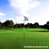 Golf Flag,Green Golf Flags,Solid Nylon and Checkered Training Golf Putting Green Flags, Indoor Outdoor Backyard Garden Portable Golf Target Flags,8.7inch*6inch (White-Green)