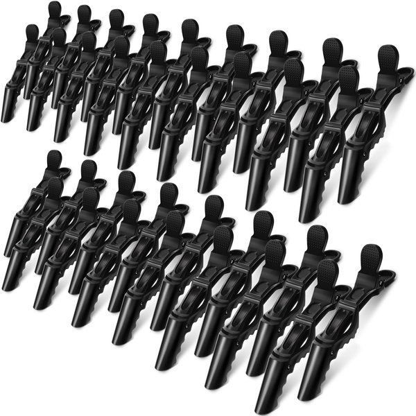 80 Pack Alligator Hair Clips Salon Hair Clips Black Hair Styling Clips Wide Teeth Hair Sectioning Clips for Women Home Salon