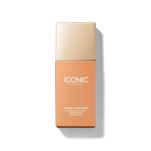 ICONIC LONDON Super Smoother Blurring Skin Tint | Light to Medium Coverage, Hydrating, Ultra-Lightweight Tinted Moisturizer, Cruelty-Free, Vegan Makeup (Warm Medium) 1.01 Fl oz