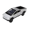 Cybertruck Toy Trucks for 3 4 5 6 7 Year Old Boys 1:32 Diecast Metal Pickup Truck Toys for Boys Age 3-8 with Light and Sound Pull Back Toy Cars (Silver)