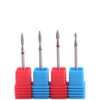 MZCMSL Flame Cuticle Drill Bit for Russian Manicure,Safety Diamond Nail Drill Bit,3/32 Electric Cuticle Remover Bit(4pcs)