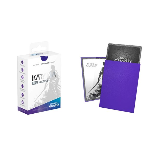 Ultimate Guard Matte Blue Katana Sleeves Standard Size Standard Size 100 ct Card Sleeves Individual Pack