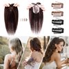 12 Pcs Wig Clip With Safety Pins 10-Teeth Hair Extension Snap Invisible Wig Combs Setting Clips to Secure Wig No Sew Hair Extension Clips for Woman Hijab Veil Hair Extensions Hairpieces (Black, Brown)