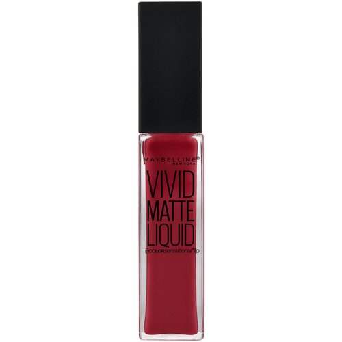 Maybelline New York Color Sensational Vivid Matte Liquid Lipstick, Red Punch, 0.26 fl. oz.