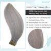 Tape in Hair Extensions Human Hair, Platinum Silver Hair Extensions Real Human Hair Tape ins Extensions for Women, 20 Pcs Tape in Hair Extensions Human Hair 20 Inch Invisible Double Sided Tape Hair