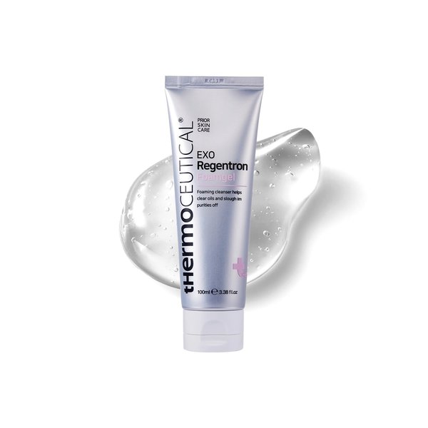 tHermoCEUTICAL EXO Regentron Foamgel - Daily Facial Cleanser for Normal and Dry Skin, Moisturizing Effect, Gentle Bubblle Foam Face Wash with Irritation-Free Formula, 3.38 fl.oz