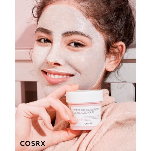 COSRX Pink Pore Clarifying Charcoal Mask 3.8 fl. oz / 110g Blackheads, Pores, Acne Control, Color Changing Fun Skincare, Detox Face Clay Mask, Wash Off Type