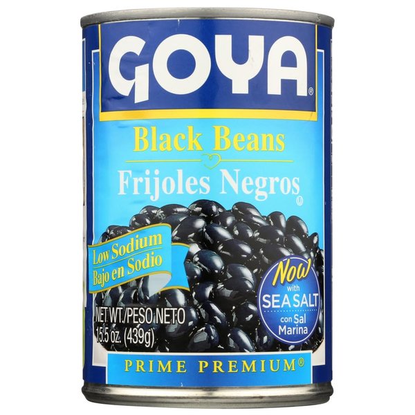 Goya Black Beans 6/15 Oz Low Sodium