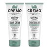 Cremo Barber Grade Silver Water & Birch Shave Cream, Astonishingly Superior Ultra-Slick Shaving Cream Fights Nicks, Cuts And Razor Burn, 6 Fl Oz (Pack of 2)