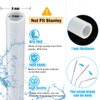Greant 6 Pack Replacement Straws for 32 oz Hydro Flask Wide Mouth Bottles - BPA Free with Brush