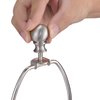 Canomo 8 Inch Nickel Lamp Harp with Finial and Detachable Saddle Base Lampshade Holder Bracket for Table and Floor Lamp, 2 Sets