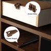 homdiy 4 Pack Plastic Drawer Slides Track Guide and Glides-Drawer Replacement Part for Center Mount Drawer，Brown Replacement Parts for Dressers and Nightstand Drawer Systems