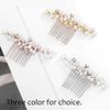 Brishow Crystal Bride Wedding Hair Comb Bridal Hair Pieces Pearl Hair Accessories for Women and Girls (Silver)