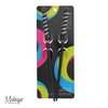 Two Plastic Hair Sticks with Silver Swirl for Women- Black